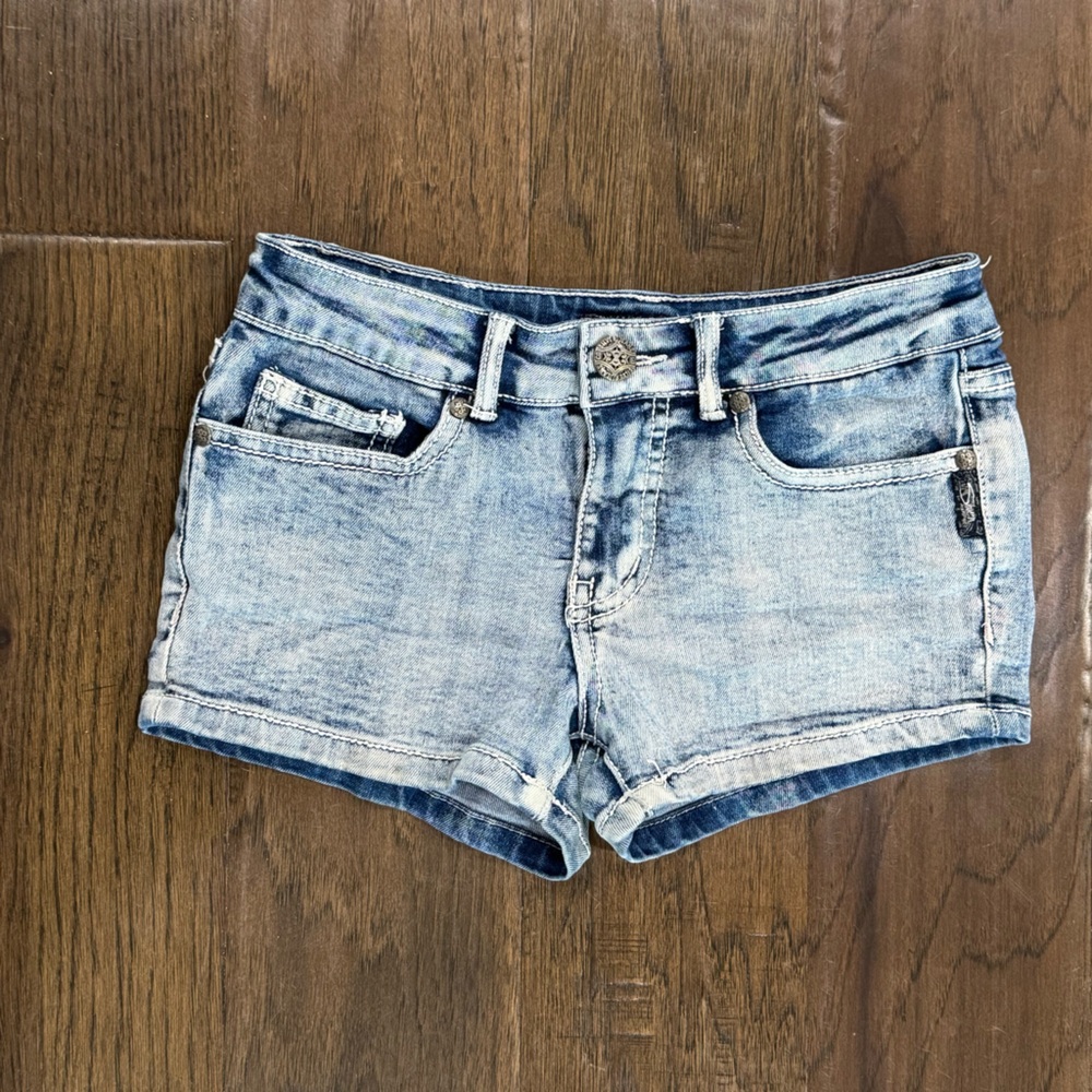 Silver Jeans Blue Distressed Jean Shorts